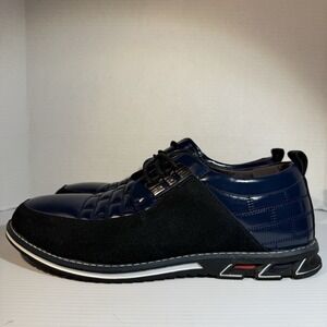 Gatsby Leather Casual Dress Shoe Derby Oxford Navy Blue Men's Size 10.5